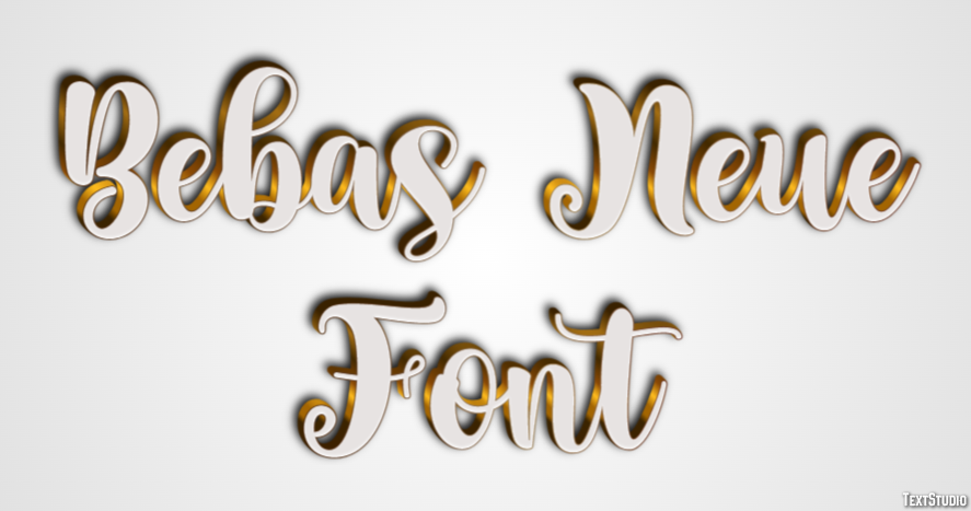Bebas Neue Font Texteffekt