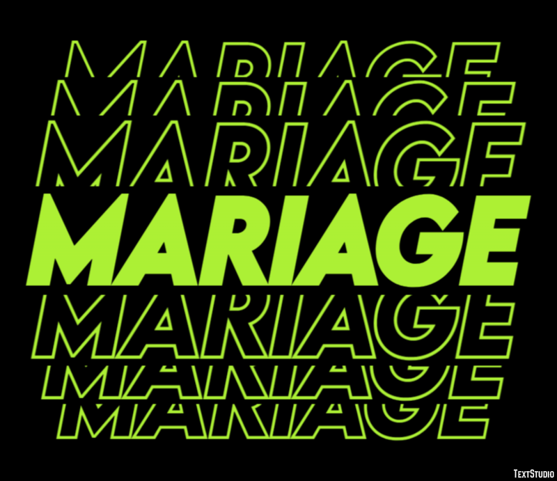 Mariage Efekt tekstowy
