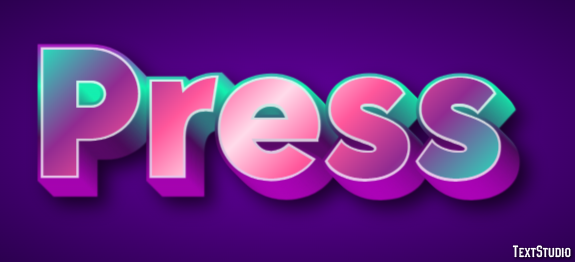 Press Text Effect