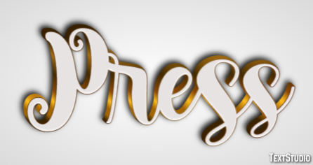 Press Text Effect