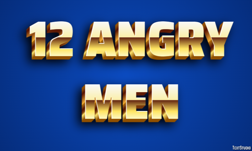 12 Angry Men Эффект текста