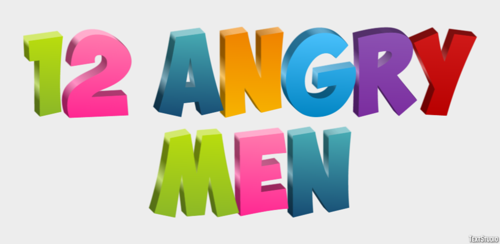 12 Angry Men Text Effect