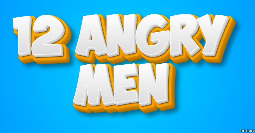 12 Angry Men Эффект текста