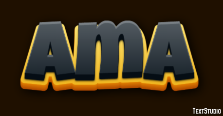 Ama Эффект текста
