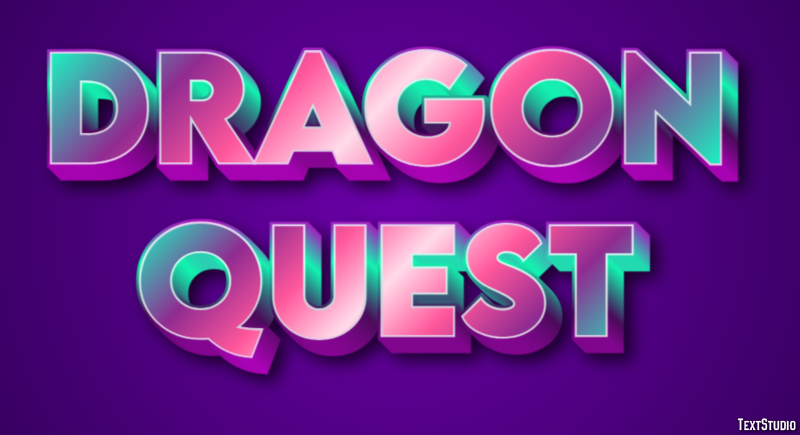 Dragon Quest Effetto testo