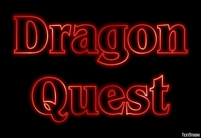 Dragon Quest Text effect