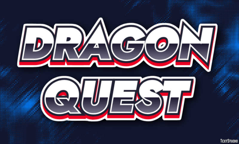 Dragon Quest Text effect