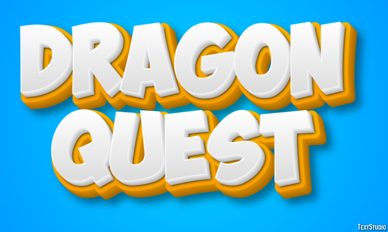 Dragon Quest Effetto testo