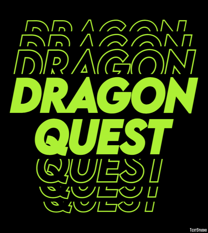 Dragon Quest Effetto testo