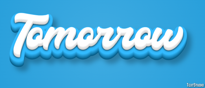 Tomorrow Text Effect