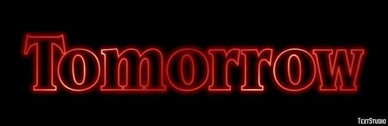 Tomorrow Text Effect