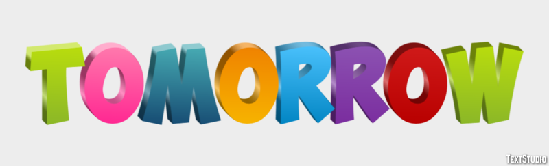 Tomorrow Text Effect