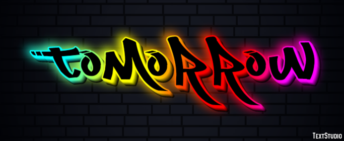 Tomorrow Text Effect