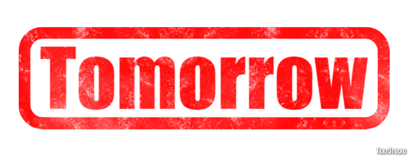 Tomorrow Text Effect