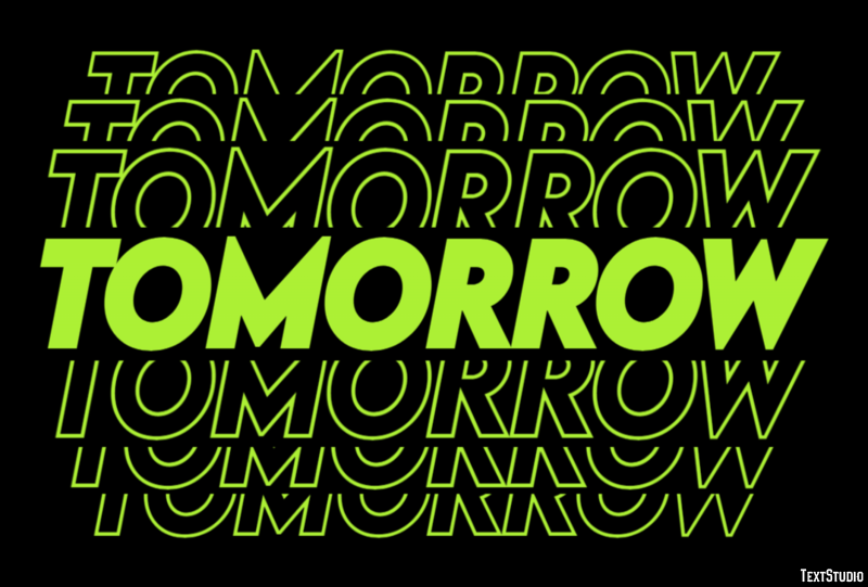 Tomorrow Text Effect