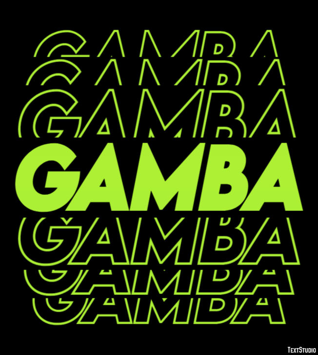 Gamba Efecto de texto