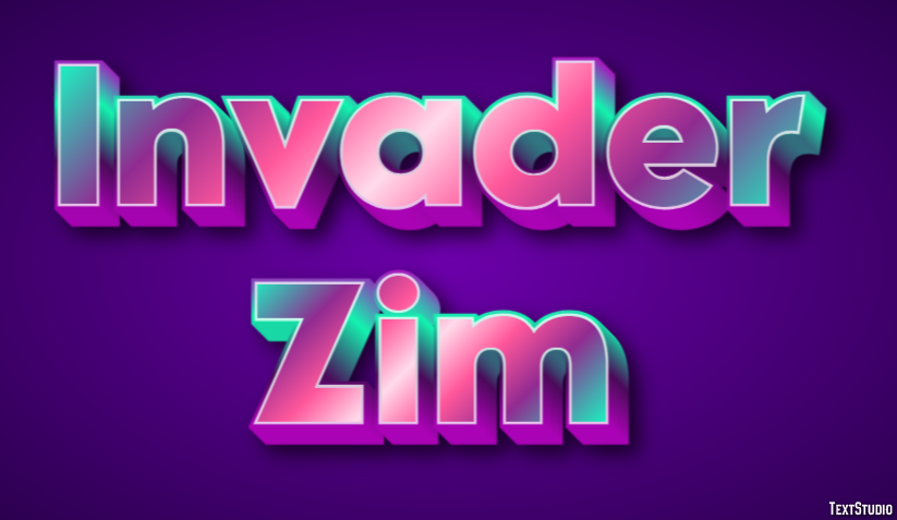 Invader Zim Text Effect