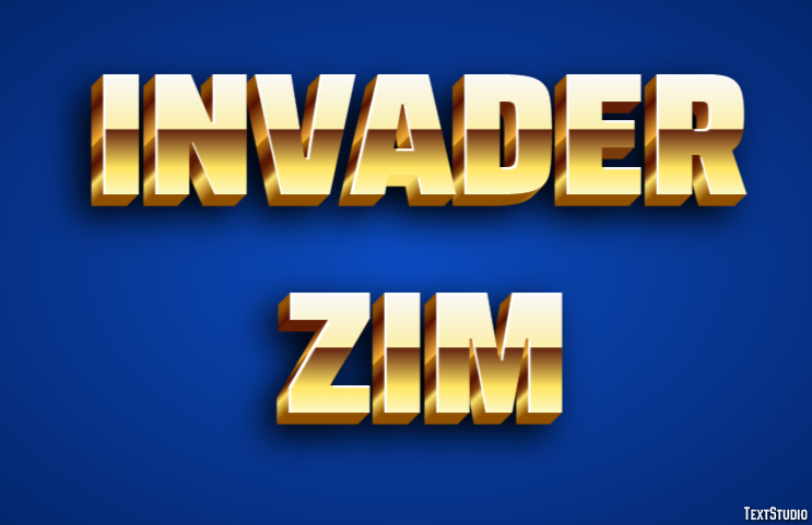 Invader Zim Efecto de Texto