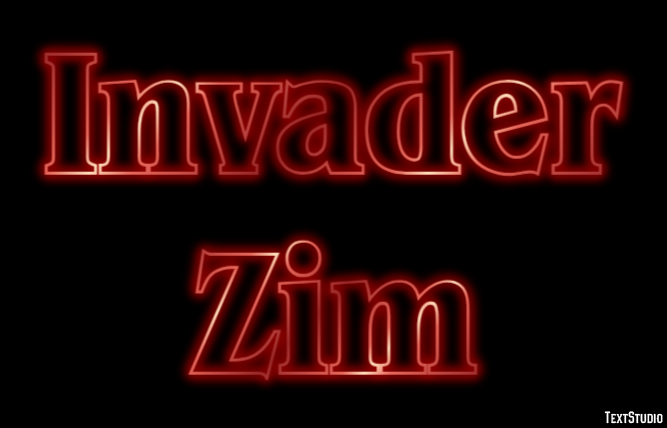 Invader Zim Text Effect