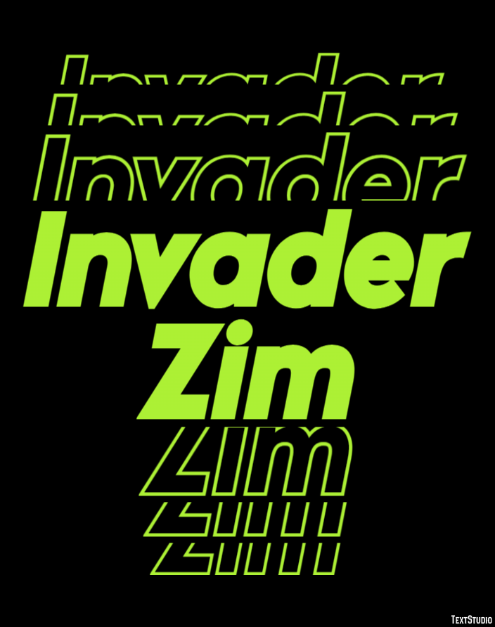 Invader Zim Text Effect