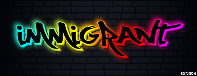 Immigrant Text effect
