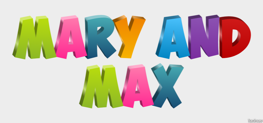 Mary and Max Texteffekt