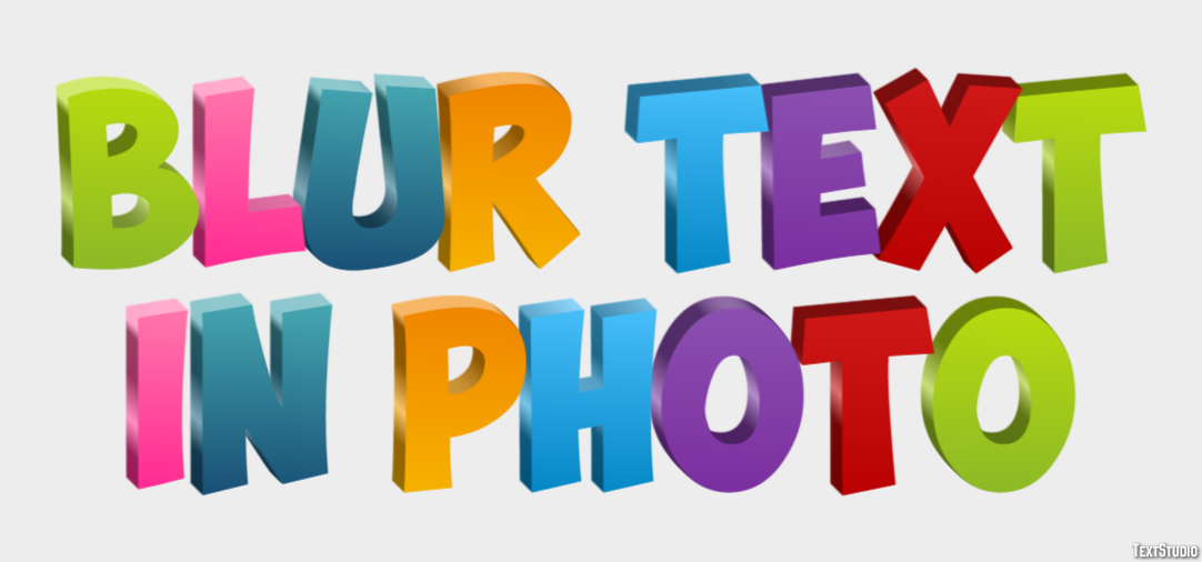Blur Text In Photo Text effect