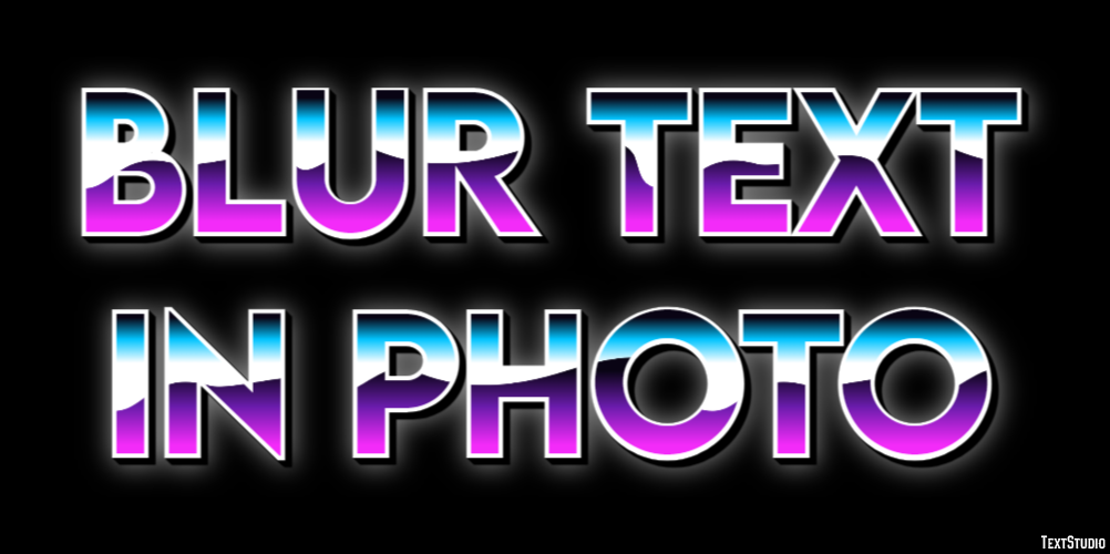 Blur Text In Photo Effet de Texte