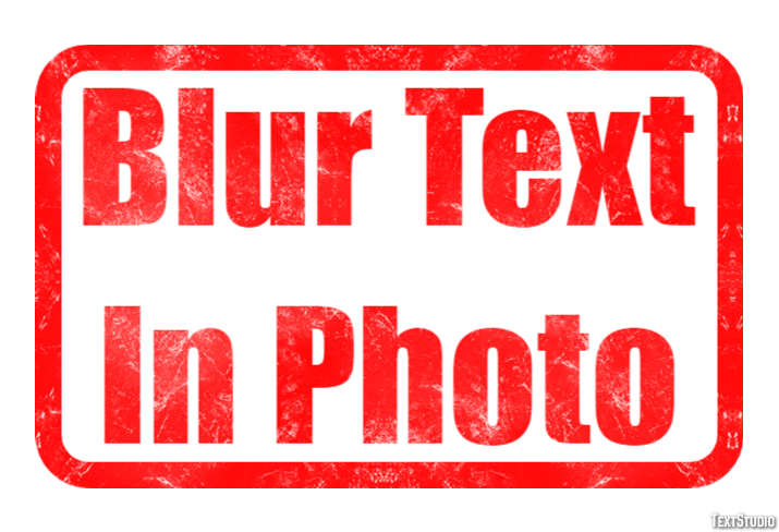 Blur Text In Photo Text effect