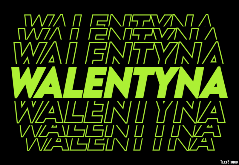 Walentyna Efekt tekstowy