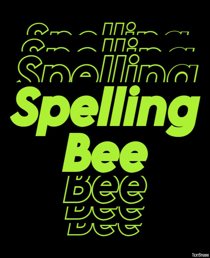 Spelling Bee Efeito de texto