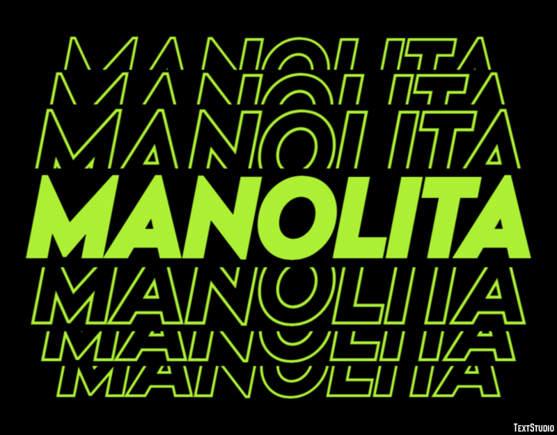 Manolita Efecto de Texto