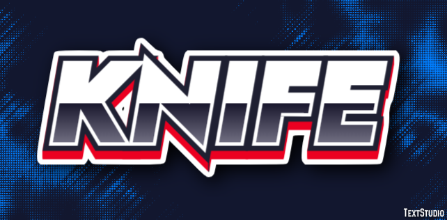 Knife Text effect