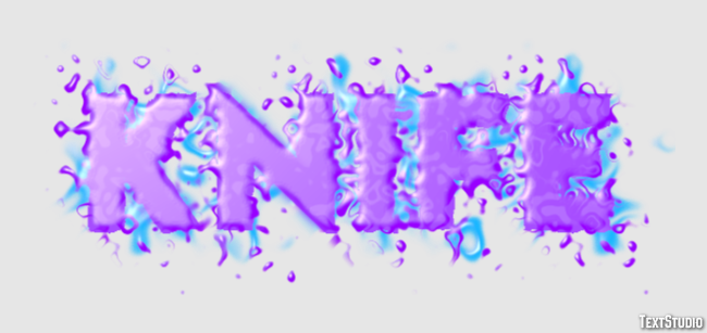 Knife Text effect