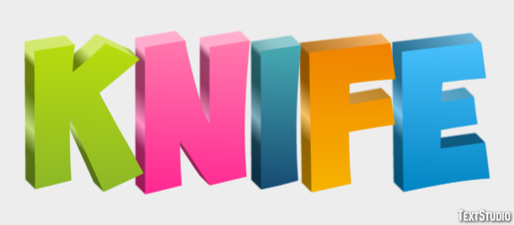 Knife Text effect