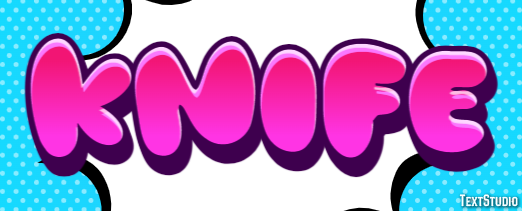 Knife Text effect