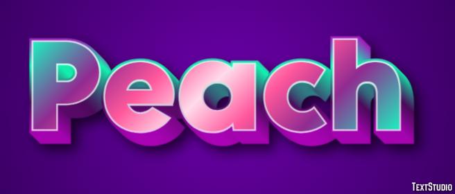 Peach Эффект текста