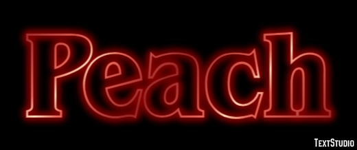 Peach Efecto de texto