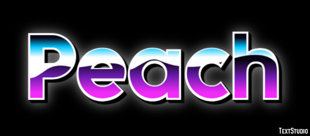 Peach Эффект текста
