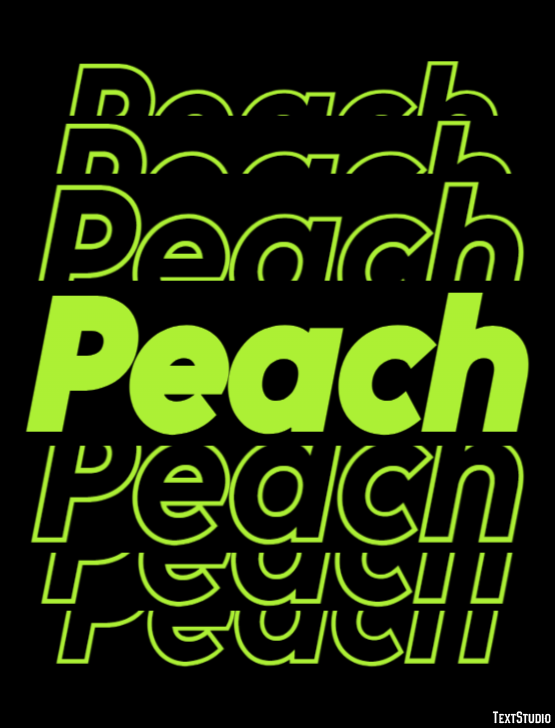 Peach テキスト効果