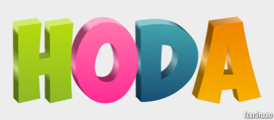 Hoda Text Effect