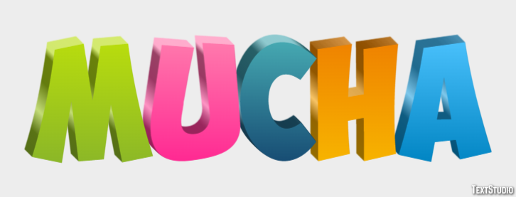Mucha Text effect