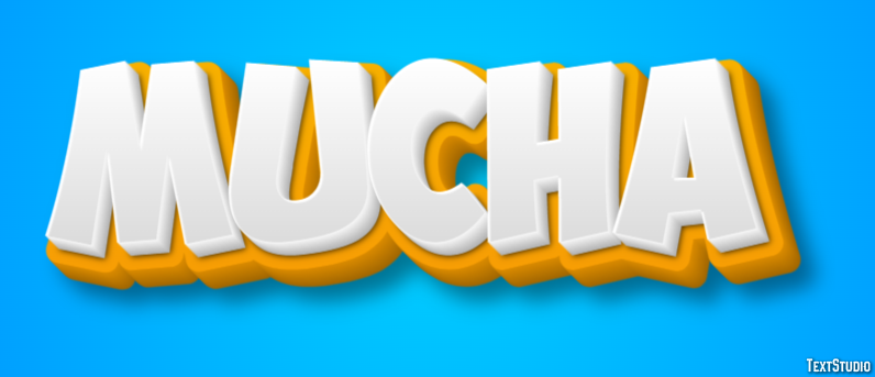 Mucha Text effect