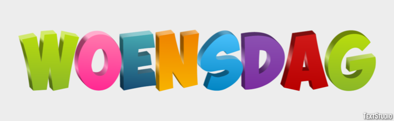 Woensdag Texteffekt