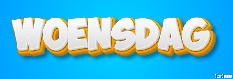 Woensdag Tekst Effect