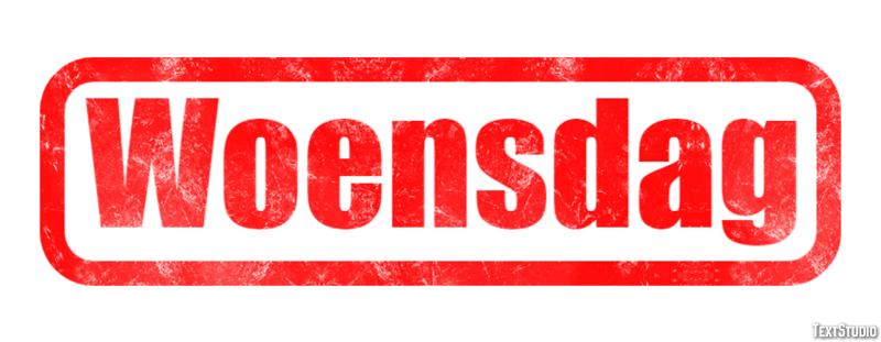 Woensdag Texteffekt