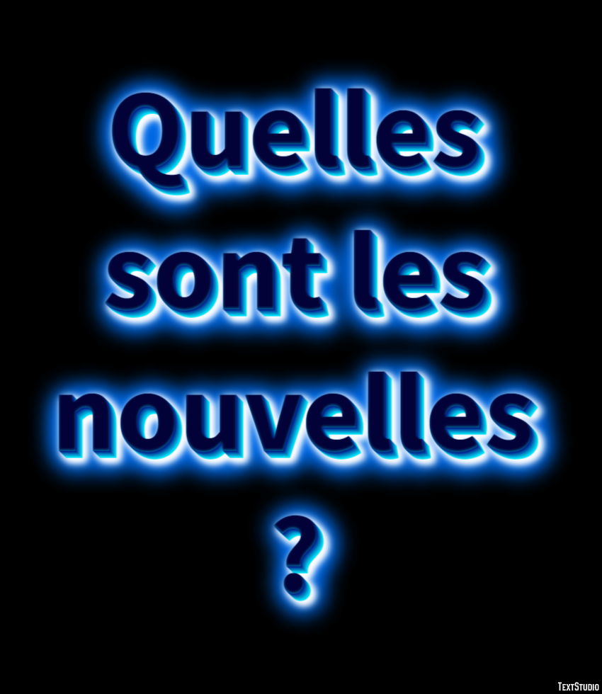 Quelles sont les nouvelles ? Effet de Texte