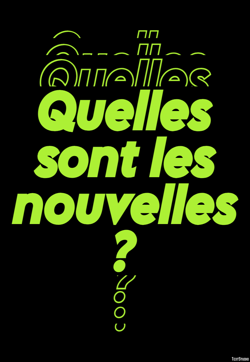 Quelles sont les nouvelles ? Effet de texte