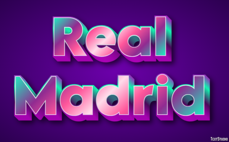 Real Madrid Efeito de texto