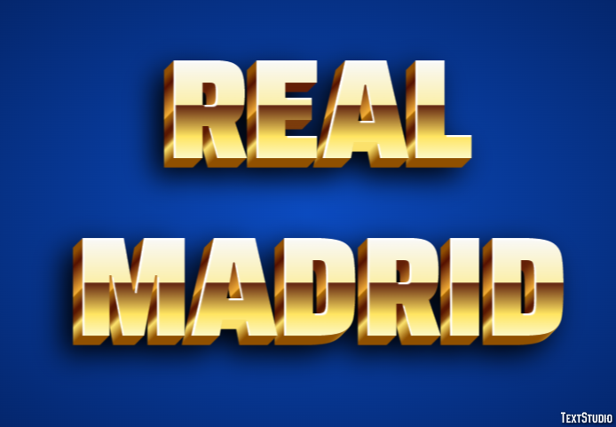 Real Madrid Efeito de texto